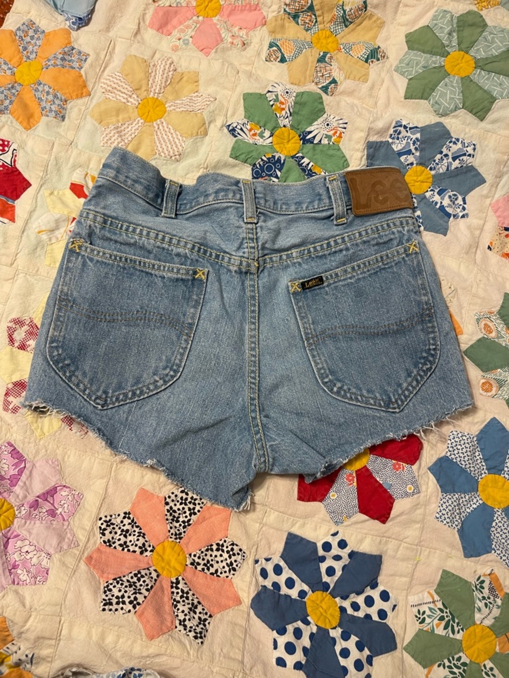 Lee Light Blue Denim Cutoff Shorts